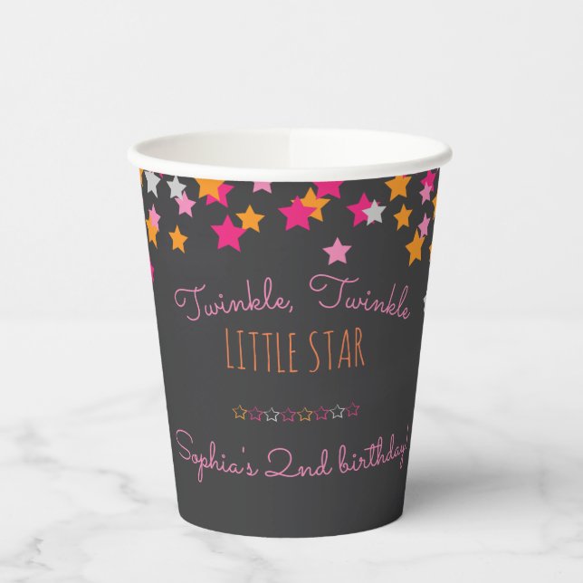 Kid's Birthday Twinkle Twinkle Little Star  Paper Cups (Left)