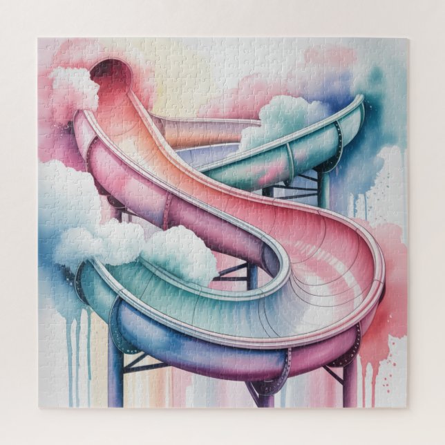 Kids’ Birthday Waterslide Party Gift Jigsaw Puzzle (Vertical)