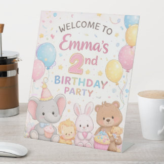 Kids Birthday Welcome Board Bundle Pedestal Sign