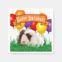 Kids Birthday White Guinea Pig Party Balloons