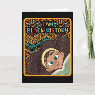 Kids Black History Month Afro Love African America Card