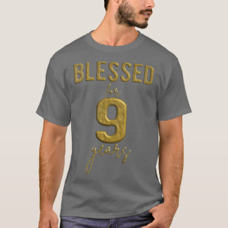 Kids Blessed For 9 Years Old 9th Birthday Christma T-Shirt
