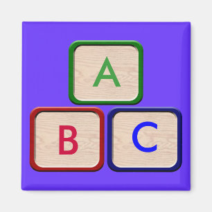 Kids Blocks Fridge Magnet