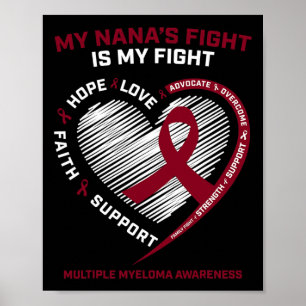 Kids Blood Cancer Nana My Fight Multiple Myeloma A Poster