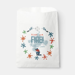 Kids Blue Paintball Boys Birthday Party Favour Bags