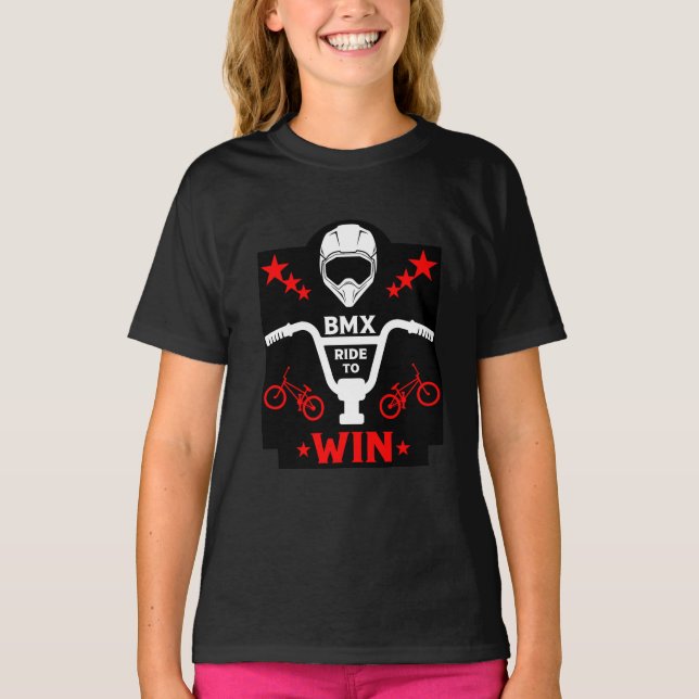 Kids Bmx Biker Freestyle T-Shirt (Front)