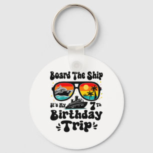 Kids Board The Ship It's My 7th Birthday 7 Years O Key Ring