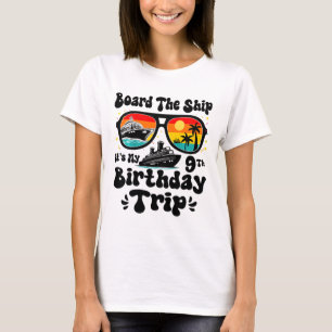 Kids Board The Ship It's My 9th Birthday 9 Years O T-Shirt