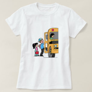 Kids Boarding School Bus T-Shirt