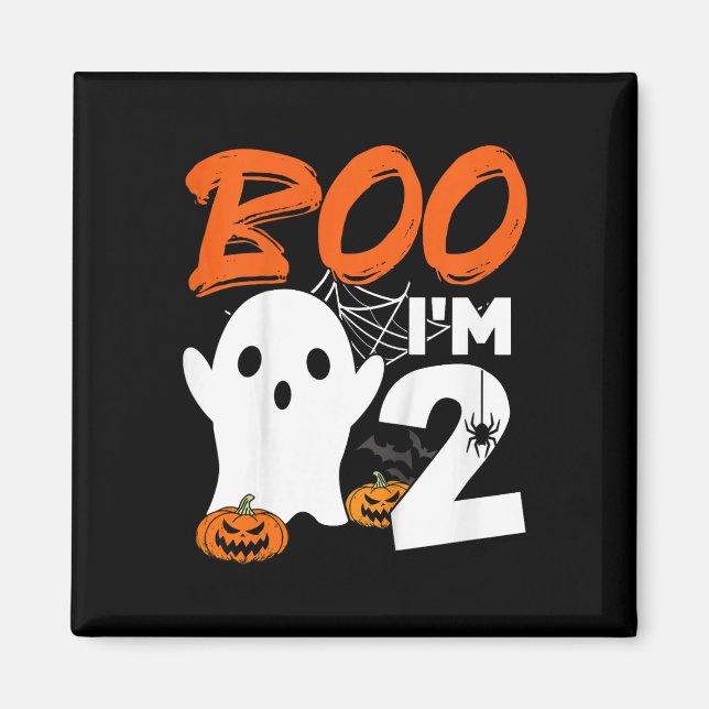 Kids Boo Im 2 Halloween Costume Birthday Party Dec Magnet (Front)