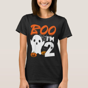 Kids Boo Im 2 Halloween Costume Birthday Party Dec T-Shirt