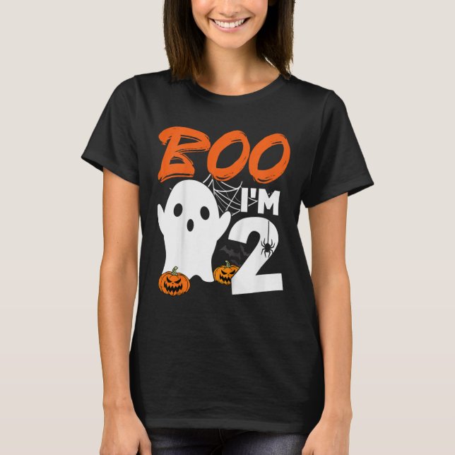 Kids Boo Im 2 Halloween Costume Birthday Party Dec T-Shirt (Front)