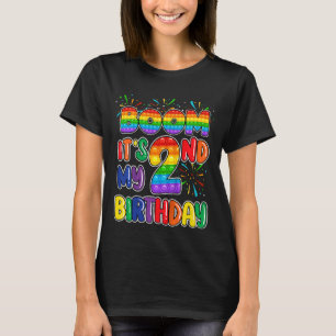 Kids Boom It's My 2nd Birthday Two Bubble Toy Pop T-Shirt
