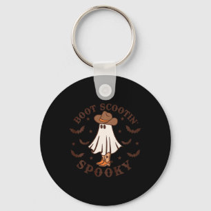 Kids Boot Scootin Spooky Western Halloween Retro F Key Ring