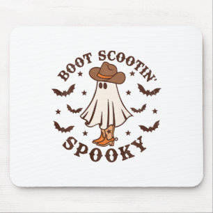 Kids Boot Scootin Spooky Western Halloween Retro F Mouse Mat