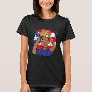 Kids Boricua Princess Afro Hair Latina Heritage Pu T-Shirt