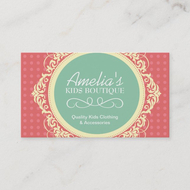Kids Boutique Business Card Templates (Front)