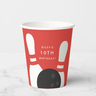 Kids Bowling Birthday Party Paper Cups