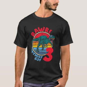 Kids Boy 3rd Birthday I Rawr Tyrannosaurus Rex I F T-Shirt