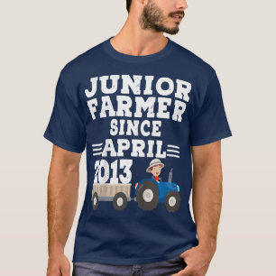 Kids Boy Junior Farmer Since April 2013 Birthday T-Shirt