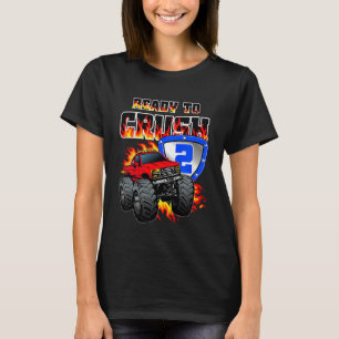 Kids Boys 2nd Birthday Monster Truck Birthday 2 y T-Shirt