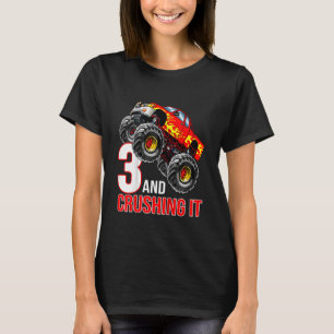 Kids Boys 2nd Birthday Monster Truck Birthday  2 y T-Shirt