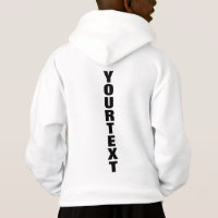 Kids Boys Back Side Printed White Custom Template