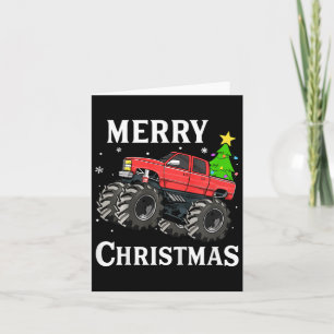 Kids Boys Christmas Monster Truck Kids Merry Chris Card