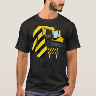 Kids Boys Construction 4th Birthday Levi 4 Years O T-Shirt