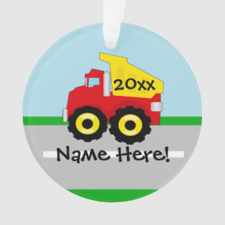 Kids Boys Construction Dumptruck Ornament