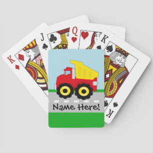 Kids Boys Construction Dumptruck Playing Cards