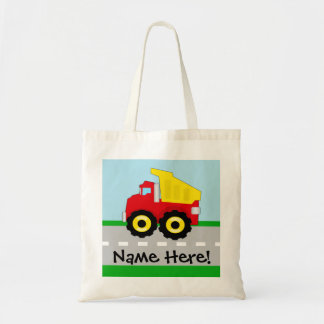 Kids Boys Construction Dumptruck Tote Bag