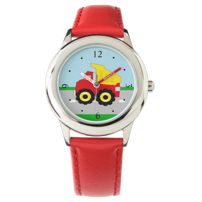 Kids Boys Construction Dumptruck Watch (Front)
