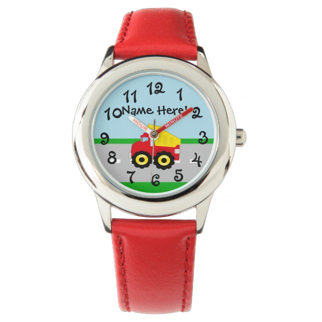 Kids Boys Construction Dumptruck Watch (Front)