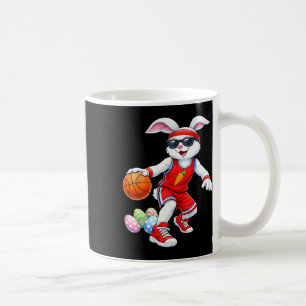 Kids Boys Easter Bunny Play Basketball Easter Kids Coffee Mug