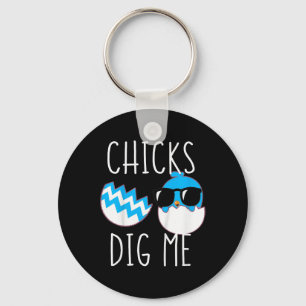 Kids Boys Easter Funny Chicks Dig Me Toddler And B Key Ring
