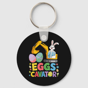 Kids Boys Eggscavator Easter Egg Hunt Construction Key Ring