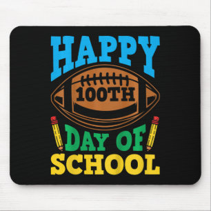 Kids Boys Girls 100 Days Of School Happy 100th Day Mouse Mat