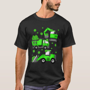 Kids Boys Girls St Patricks Day Truck Construction T-Shirt