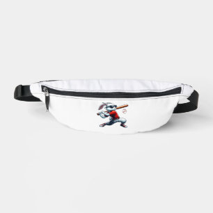 Kids Boys Happy Easter Bunny Playing Baseball East Bum Bags