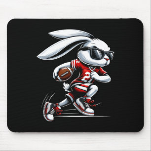 Kids Boys Happy Easter Bunny Playing Football East Mouse Mat