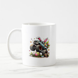 Kids Boys Happy Easter Day Bunny Monster Truck Egg Coffee Mug