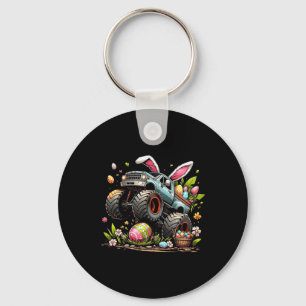 Kids Boys Happy Easter Day Bunny Monster Truck Egg Key Ring