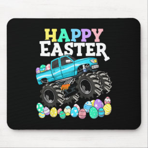 Kids Boys Happy Easter Monster Truck Easter Eggs T Mouse Mat