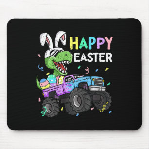 Kids Boys Happy Easter T-rex Bunny Monster Truck R Mouse Mat