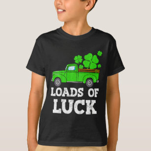 Kids Boys Happy St Patricks Day Vintage Wagon Truc T-Shirt