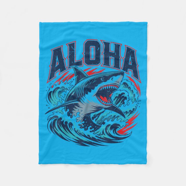 Kids Boys Hawaiian Fleece Blanket (Front)