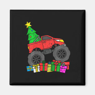 Kids Boys Monster Truck Christmas Tree Toddler  Magnet