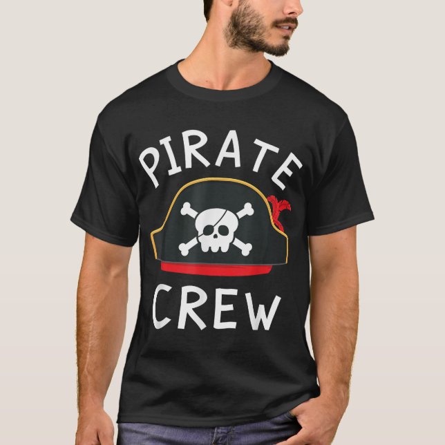 Kids Boys Pirate Crew Birthday Party Supplies  T-Shirt (Front)
