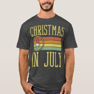 Kids Boys Retro Xmas Ice Tree Light Beach Christma T-Shirt